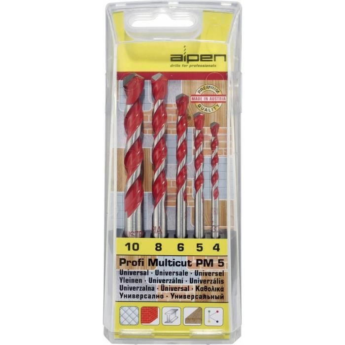 Jeu de forets polyvalents 5 pièces alpen multicut 100705100