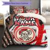Custom Name,AFC Ajax Pattern Bedding Home Decoration Birthday Gift ( 1 duvet cover + 2 pillowcase, without core),fan merchandise.