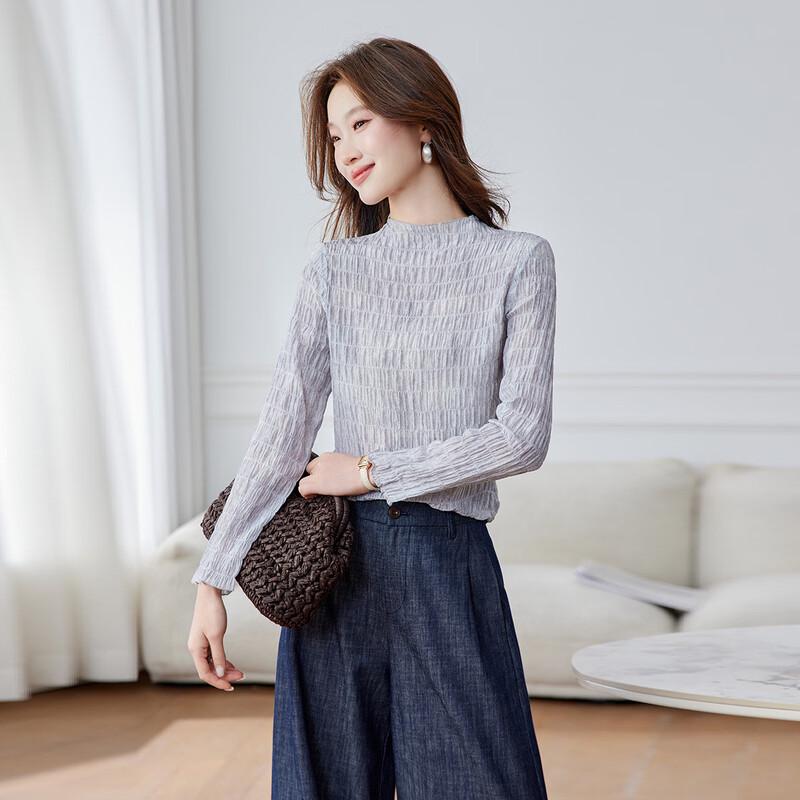 

16 Momme Mulberry Silk Long-Sleeve T-Shirt XXL