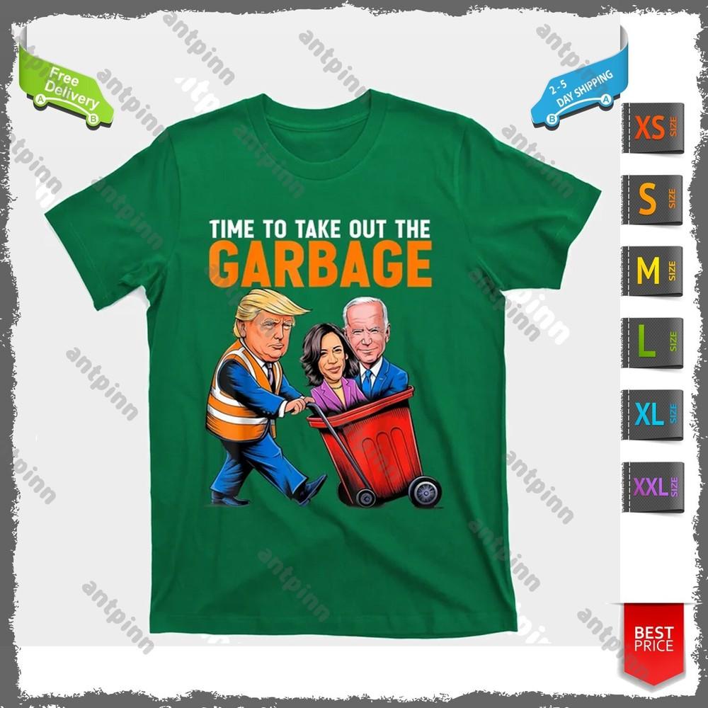 Trump 2024 Garbage For Funny Time To Take Out Garbage Biden T-Shirt Unisex Unisex T-Shirt XXL