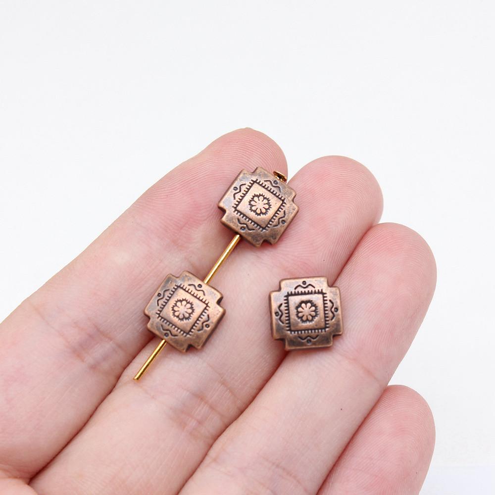 Geometric Small-Hole Spacer Beads Mini Antique Bronze Zinc Alloy Jewelry Making Fix Bead Position Style Bead Spacers