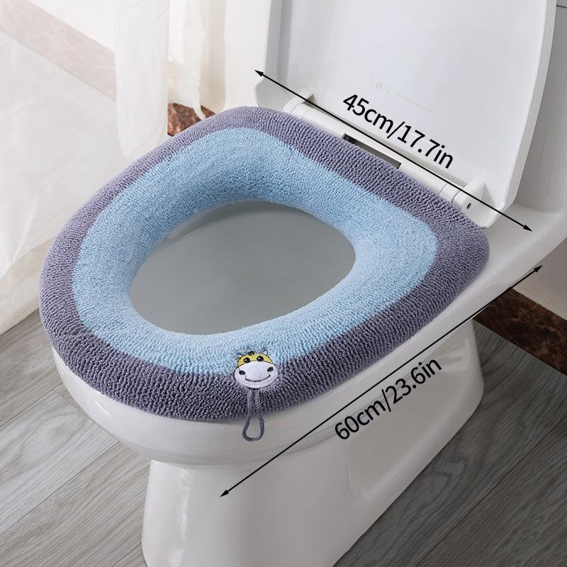 Universal Toilet Seat Cover Toilet Seat Cover Pad Bathroom Warmer Seat Lid Cover Toilet Sticker Home Bathroom Supplies