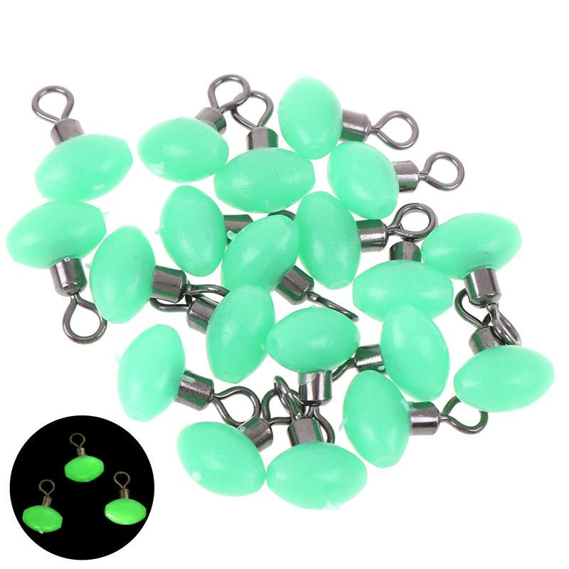 20Pcs/Bag Cross-Line Swivels & Bead T Shape Pulley Slide Rig Connector Fishing