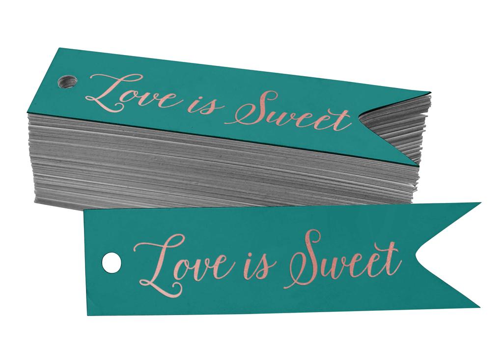 Inkdotpot Gold Foil Paper Hang Tags Love Is Sweet Wedding Favor Tags 100