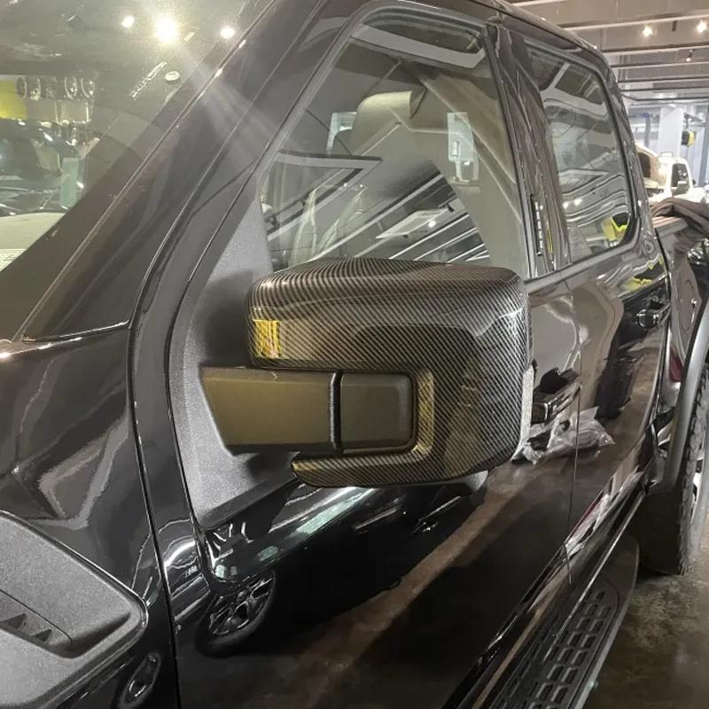 ABAIWAI For Ford F150 F-150   ABS Auto Front Side Rearview Glass Mirror Cover Trims Frame Rear View Caps Cover