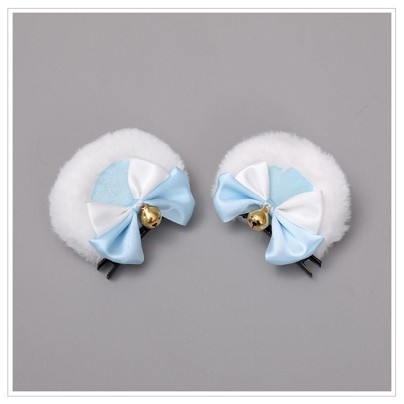 Tierohren Haarspangen Mode Kreative Haaraccessoires Doppelte Schleife Glöckchen Bärenohrclips Lolita Kawaii Cosplay Spange Dekor
