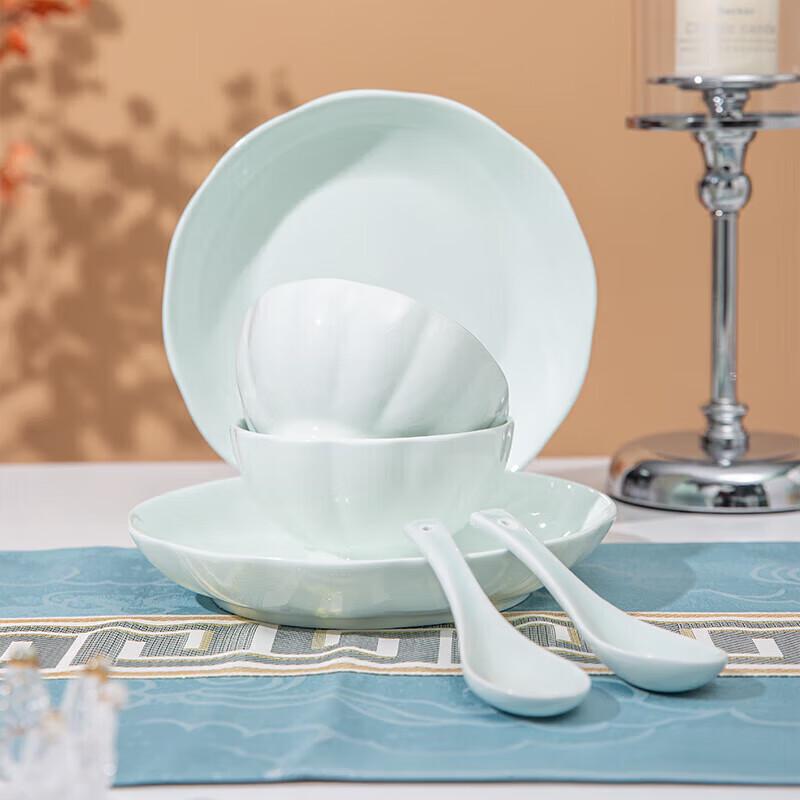 Shadow Celadon Ceramic Dinnerware Set