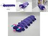 Luxurious 37cm Poppy Playtime Caterpillar Plush Toy Huggy Wuggy Purple Doll