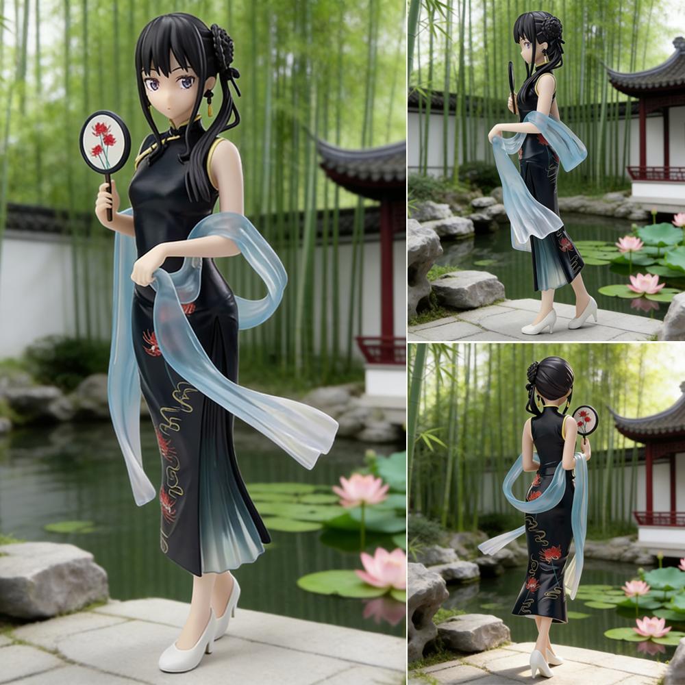 1pc Classic Cheongsam Girl Figure — Atmospheric Desktop & Car Decor Collectible Statue, Must-Have Gift for Birthdays & Festivals