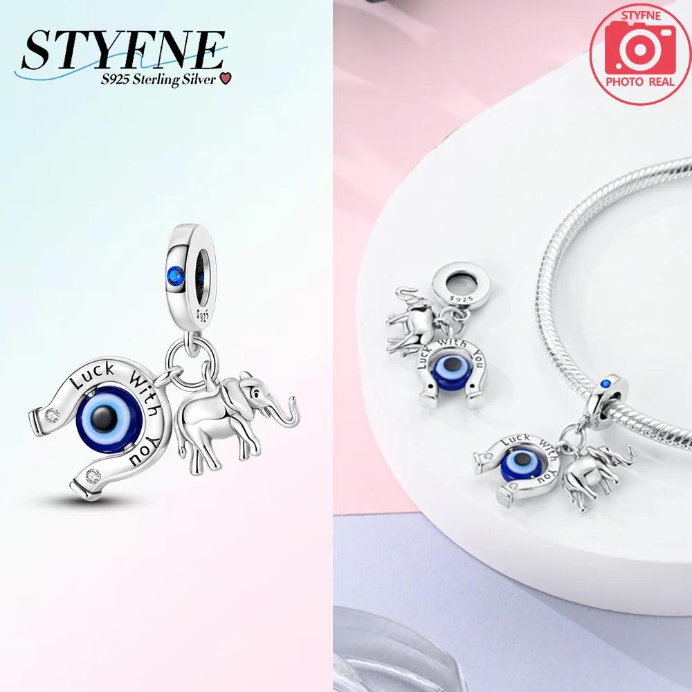 Copper U Shaped Lucky Four Leaf Clover Series Charms Beads Fit Original Bracelet Necklace Fine Diy Women Birthday Jewelry