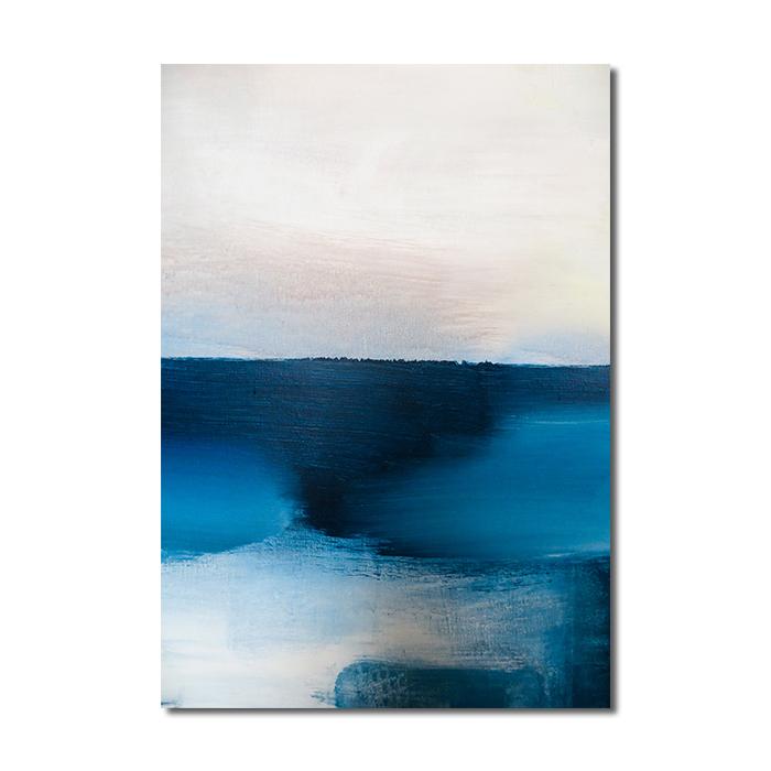 Blue Abstract Landscape Wall Art Canvas Painting Wave Nordic Posters and Prints Wall Pictures for Living Room Modern Home Decor