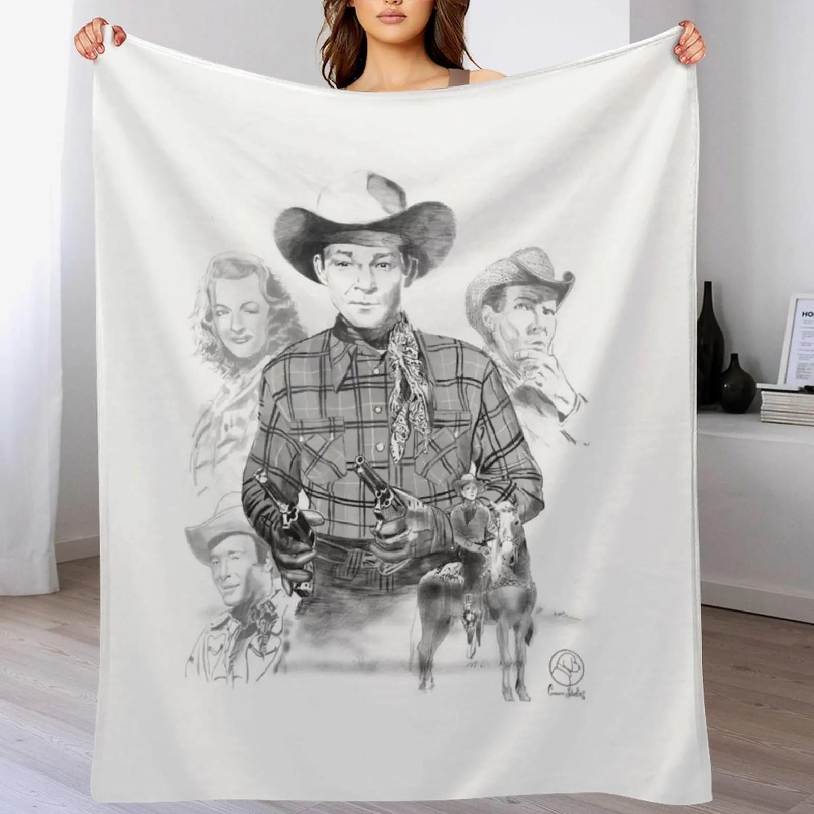 

The Roy Rogers Show Throw Blanket Cozy Napping Blanket Gift for Mom Dad 102x76cm(40x30in)