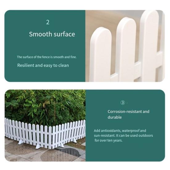 Plastic Garden Retaining Fence Garden Edging Border Panels with Stakes No Dig Landscape Edging Border for Yard Path Lawn