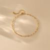 Heart Shaped Gold Plated Minimalist Light Luxury Womens Anklet