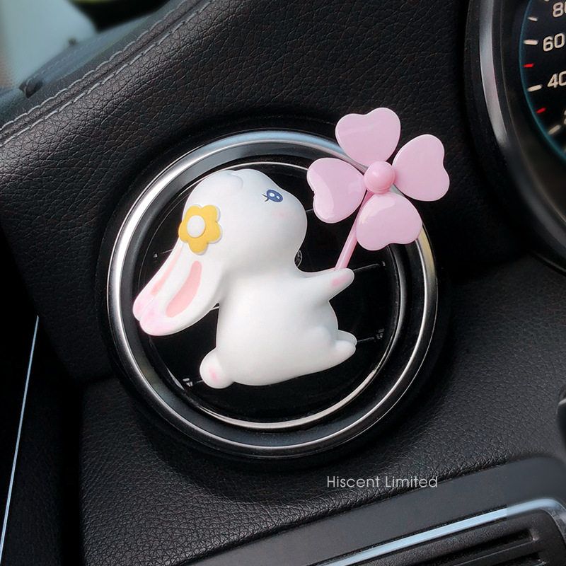 

Car Air Freshener Windmill Rabbit Car Air Conditioning Vent Decoration Perfume Fragrance Diffuser Stone Car Interior Ornament for Women Pink Pinwheel Rabbit