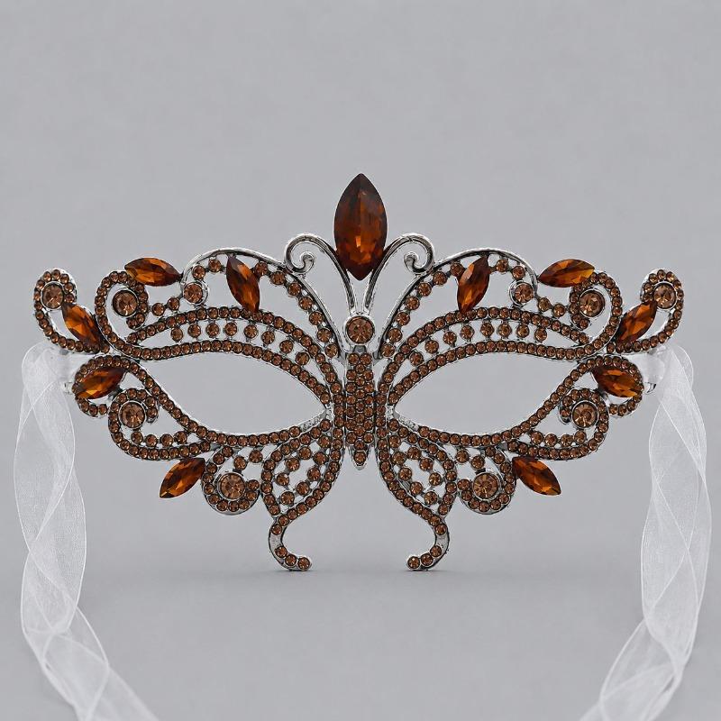 Luxurious Alloy Full-face Mask, Halloween Party, Birthday Masquerade, Bride's High-end Mask