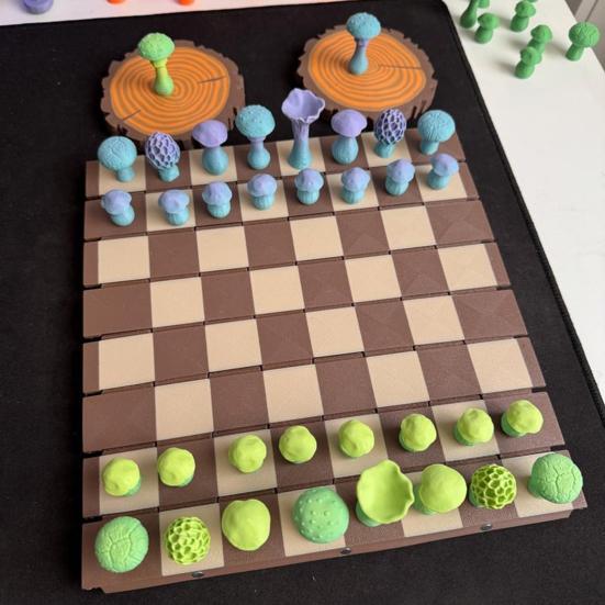1 juego de ajedrez magnético con setas del bosque y tablero enrollable para niños y adultos, portátil, educativo, de viaje.