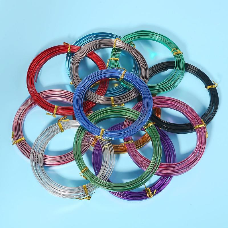 5Meters / Piece 3mmx1mm Colour Flat Aluminum Wire Soft Metal Floristry Wire For DIY Handmade Jewelry Crafts Modeling Accessories