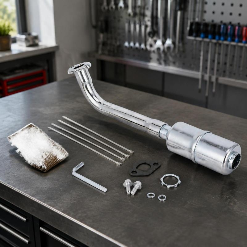 Mini Bike Exhaust Replacement Kit with Stainless Steel Muffler Assembly for CT200U CT200U-EX Maintenance