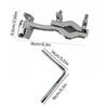 Adjustable Metal Cowbell Clamp L-Rod Drum Cowbell Connector Holder Clamp Percussion Instrument Mount Accessories