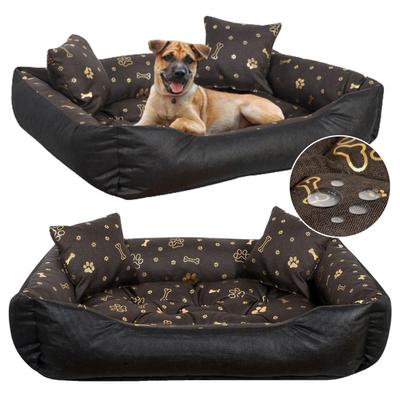 Wasserdichtes Hundebett GOLD BONES Muster, S M L XL