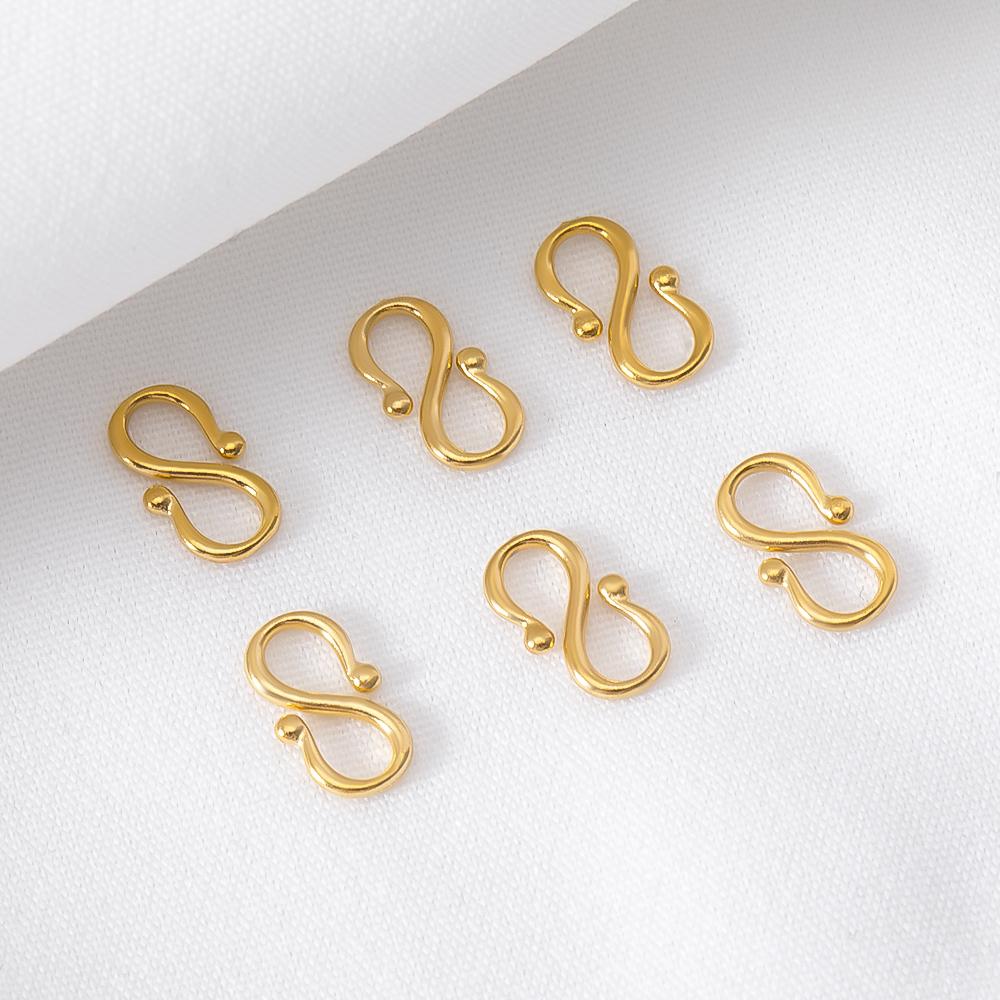 10pcs 20pcs Stainless Steel W S Shape Necklace Clasps Hooks DIY Jewelry Making Finding Bracelet Supplies Accessories Wholesale