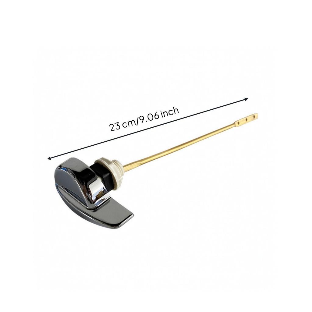 Toilet Flush Handle | Polished Chrome Finish, Tank Lever with Metal Rod,