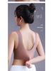 Elegant Women's Lace Back Underwear: Non-Steel Ring, Seamless, One-Piece Vest Bra for Support and Comfort.