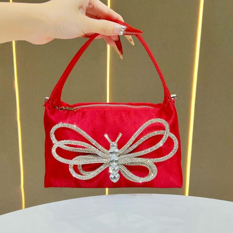 Вечерняя сумка, Сумка через плечо, Модная и высококачественная сумка, Одноплечевая сумка на цепочке бордовый