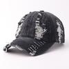 Autumn Personalized Ripped Denim Baseball Cap Trendy European and American Water Fashion Graffiti Sunshade Cap Spot