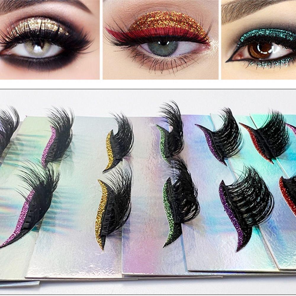 Eyeshadow Color Random Lazy Eye Shadow Eyelash Patch Self Adhesive Eye Makeup Stickers Prom Makeup