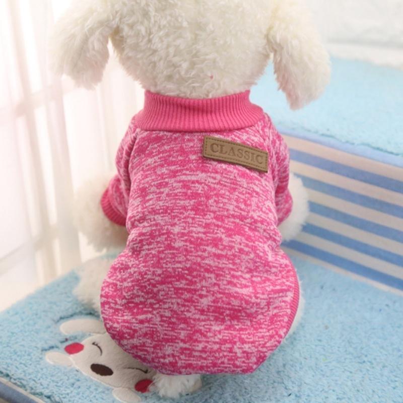 8 Color Pet Dog Puppy Classic Sweater Fleece Sweater Clothes Warm Sweater Winter Lovely