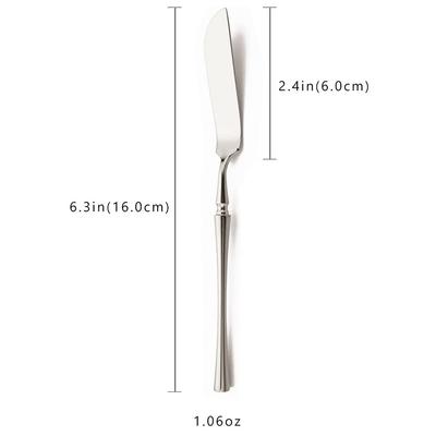 1 Stück 304 verdicktes Edelstahl-Buttermesser mit rundem Griff, Käse-Marmeladenstreuer, Sahnemesser, Küchen-Toast-Brot-Geschirr