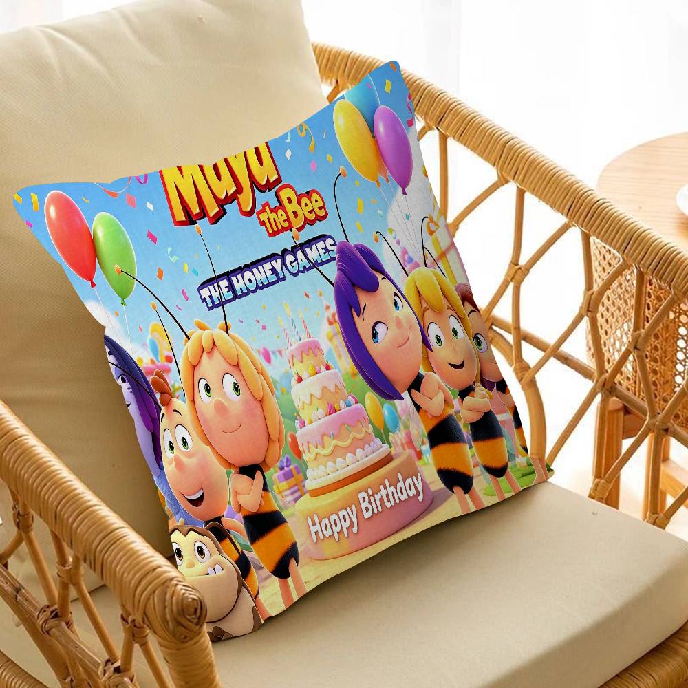 Cute Maya Bees Pillow Anime Pillow Sofa Bed Head Pillow Cover Cushion Cover Fashion