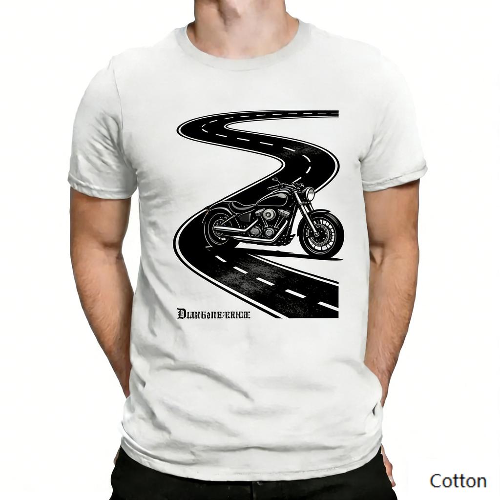 Vintage FlameEyed Biker Skull Graphic TShirt Retro Chain Gear Print Pure Cotton Tee Heavy Metal Streetwear Unisex Top