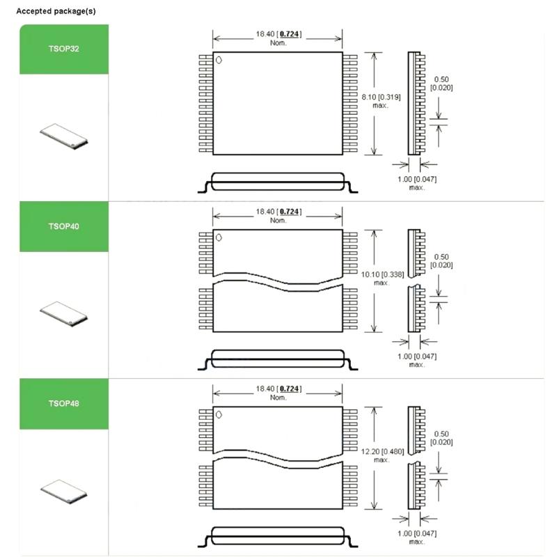 TSOP32 TSOP40 TSOP48 Adapter (T76_F48_05 001) For Use With T76 Programming Device Easy Installation