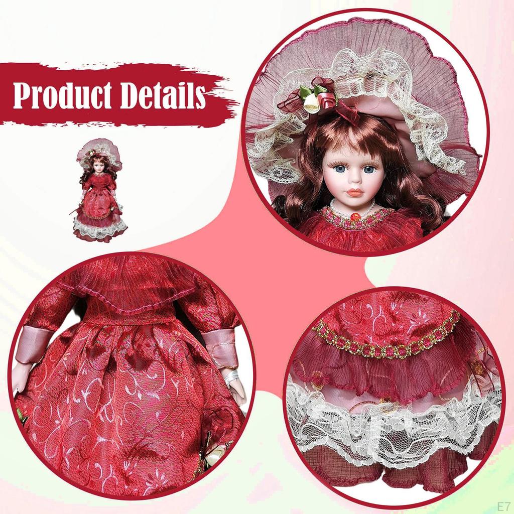 16.14 Inch Tall Porcelain Doll Collector's Figurine – Charming, Old-fashioned Ceramic