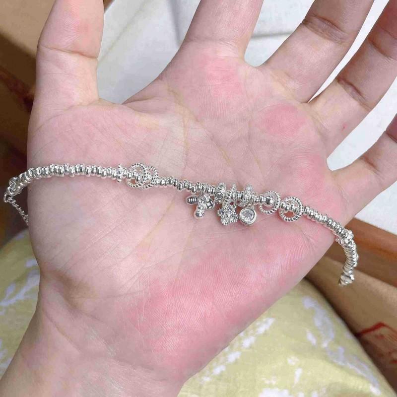 Elegant Vintage Chinese Style Clover Bracelet Women Men Copper Plated Jewelry Floral Design Stackable Accessory