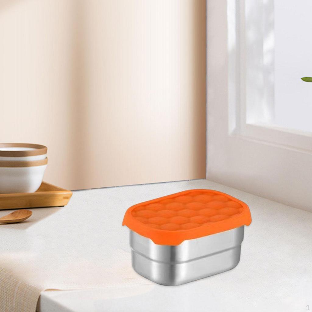 Food Storage Box In Stainless Steel, Versatile Lunch Container for And Pantry Use
