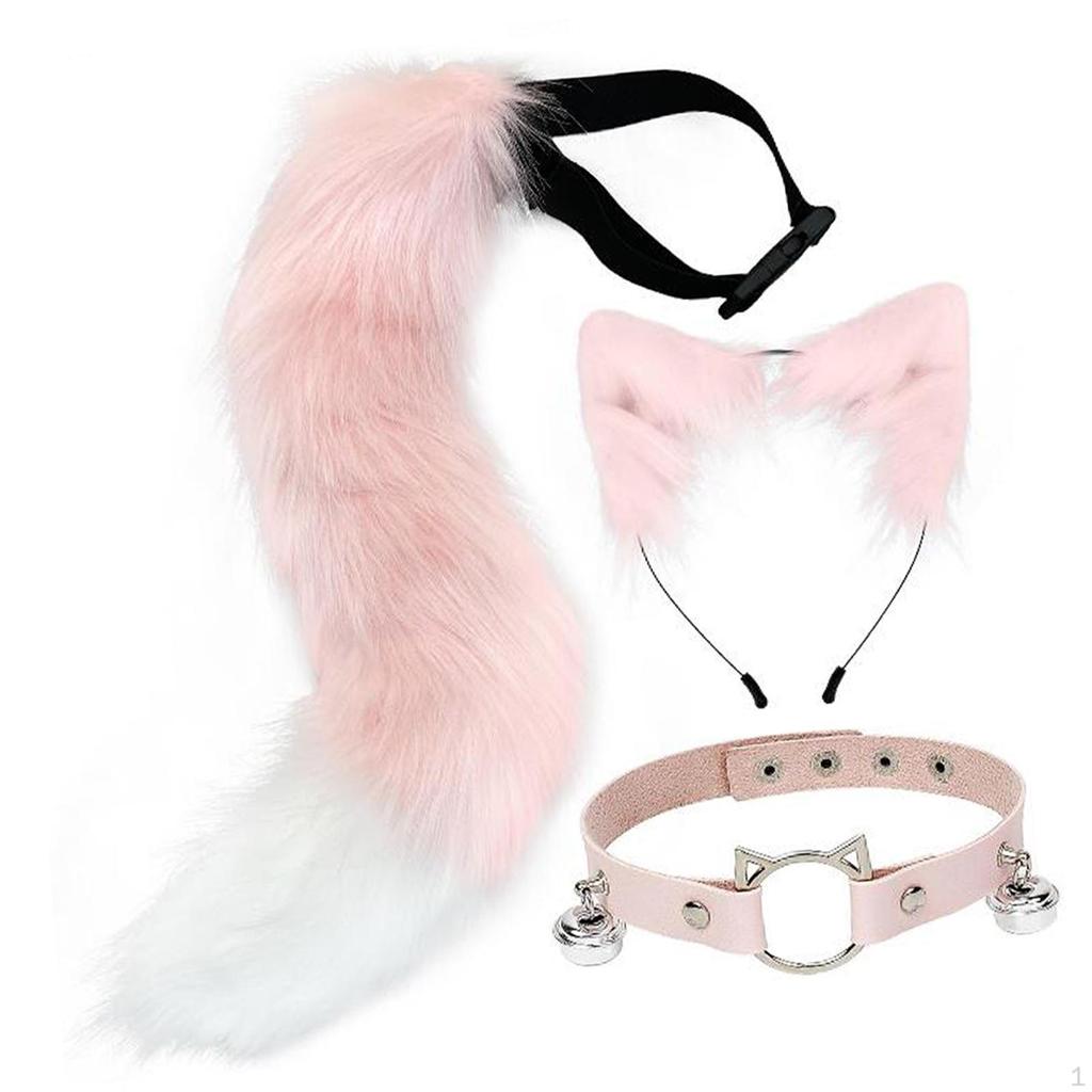 Adorable Animal Ears Hairband And Tail Set for Events