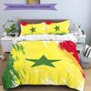 Senegal 3pcs Bedding Set Duvet Cover Closure Includes 1 Duvet Cover & 2 Pillowcases for All Seasons Bedroom Home Dorm Decor