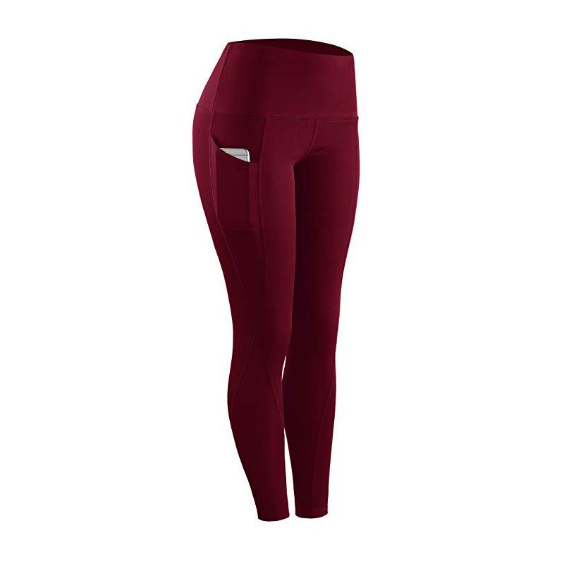 High-Waisted Yoga Pants with Side Pockets - Hip-Lifting, Slimming Sports Leggings