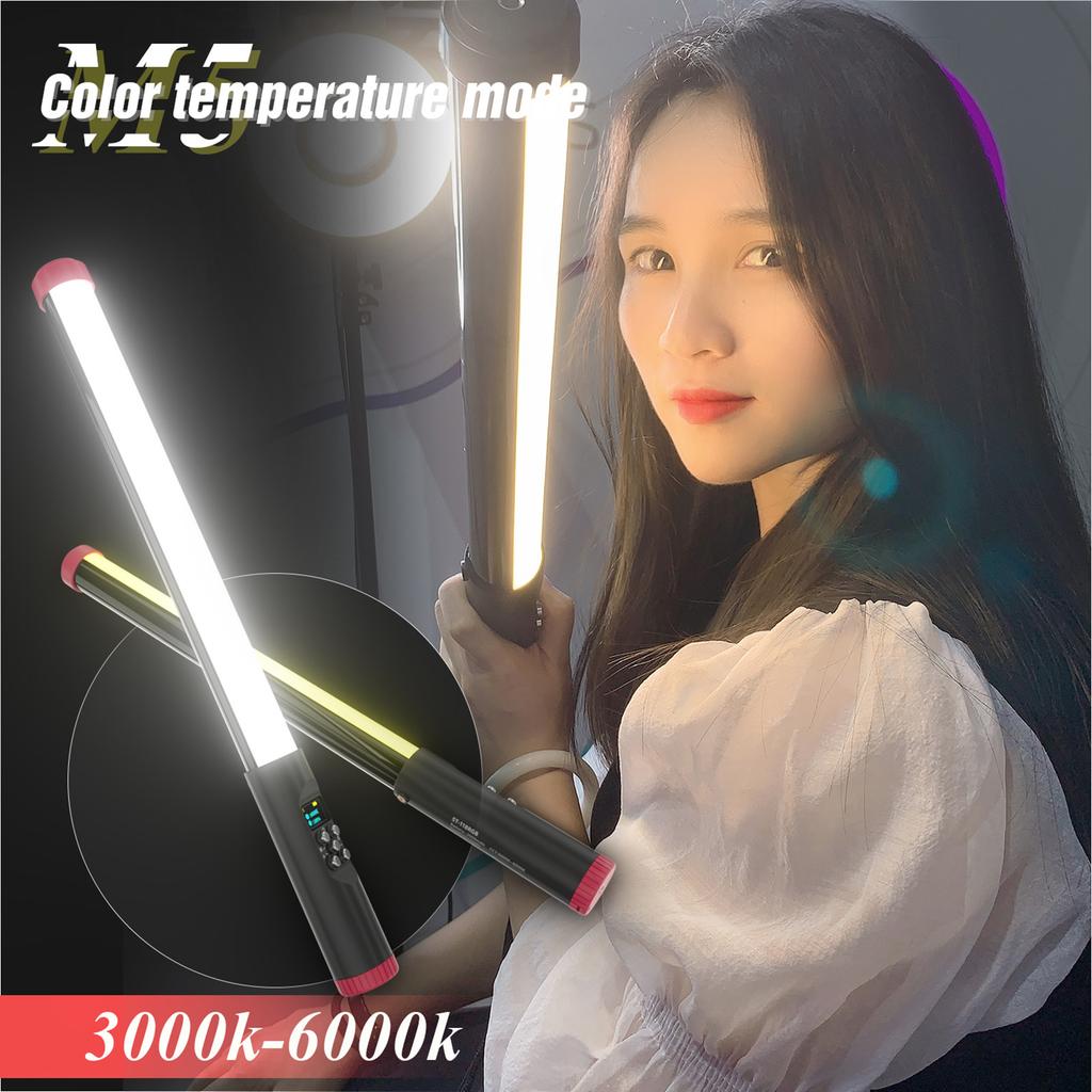 Professionelle RGB-Röhrenleuchte für die Fotografie - Tragbare Handheld-RGB-Röhrenleuchte LED-Lichtstab IPX8 5 Beleuchtungsmodi für Vlog Live-Streaming Produkt Po