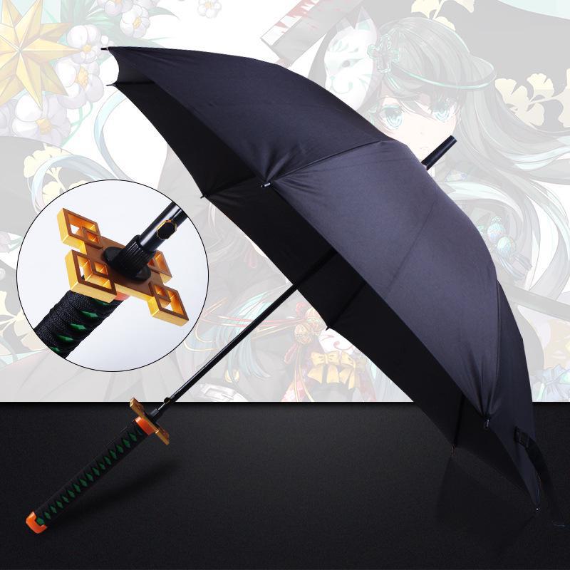 Anime Samurai Schwert Schirm - Kreativer Sonnenschirm mit langem Griff