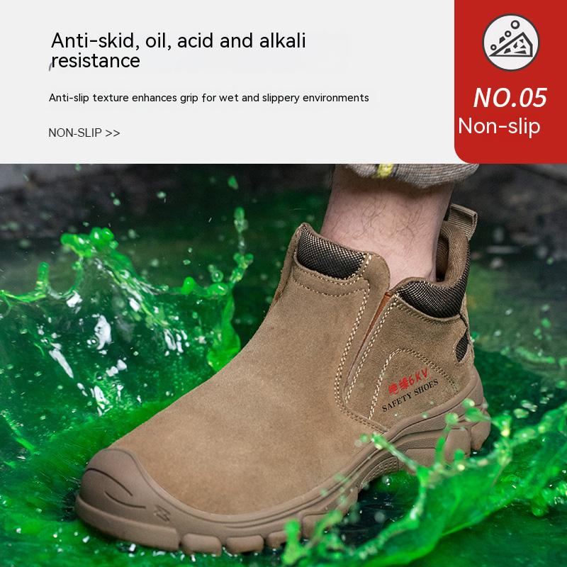 Insulated Waterproof  Work Shoes Puncture Proof Safety Shoes Standard Safety Shoes  Anti Smashing Steel-Toed Shoes