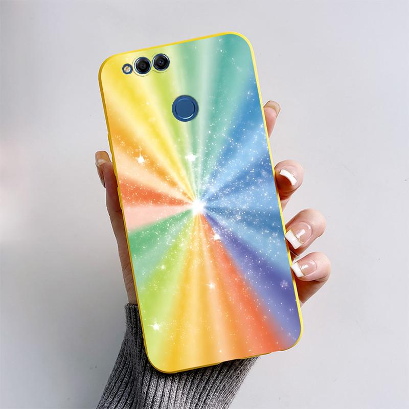 For Honor 7X Case Matte Cover Honor7X 7 X Soft Silicone Cute Cat Cartoon Case For Huawei Honor 7X BND-L21 BND-L22 BND-L24 Coque