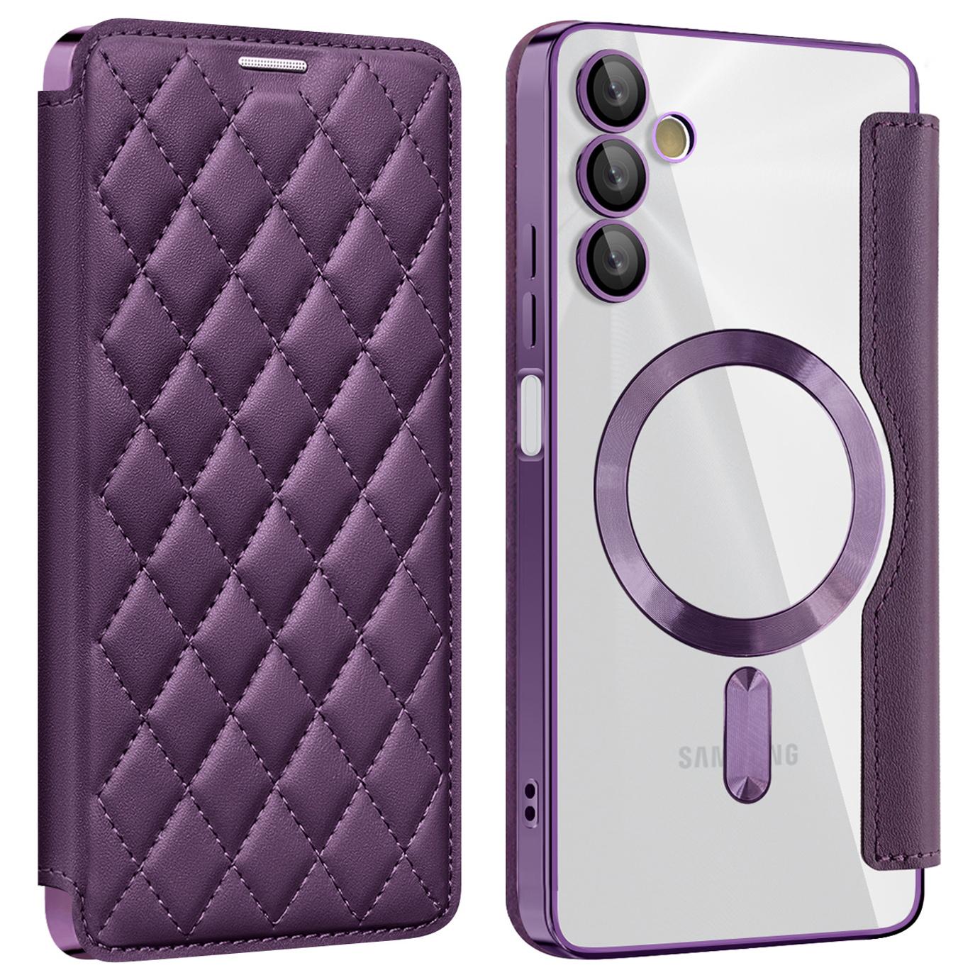 

Для Samsung Galaxy A05s 4G Чохол Слоти для карток Протиударний Шкіряний Чохол для телефону Сумісний з MagSafe Purple