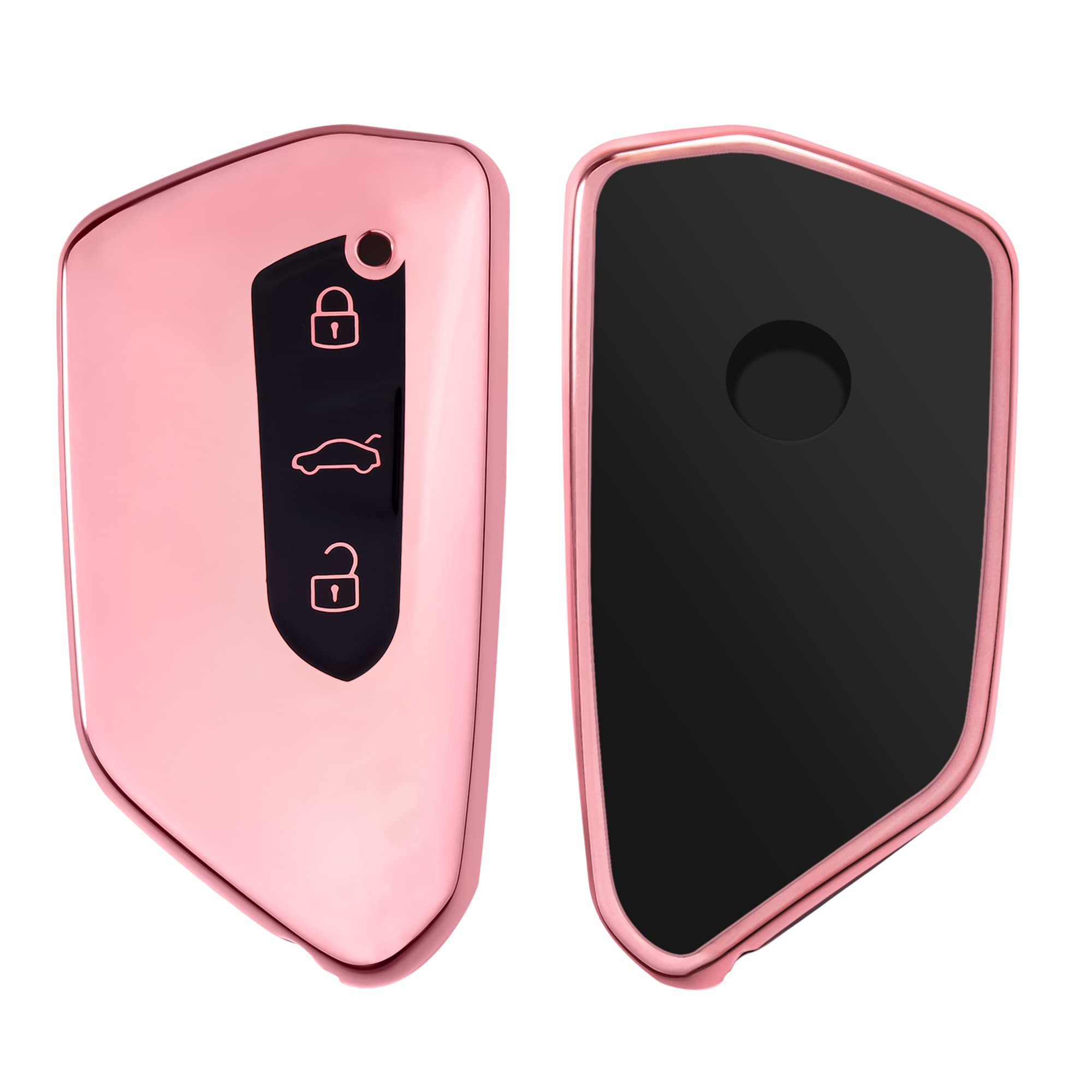 kwmobile VW Golf 8 3-Button Car Key Compatible Key Case M розовый