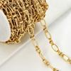 18K Gold Plated Brass Big Thick Oval Chain For Necklace Bracelet Accessories,9*16.5mm Bulk Chain for DIY Jewelry Making Findings