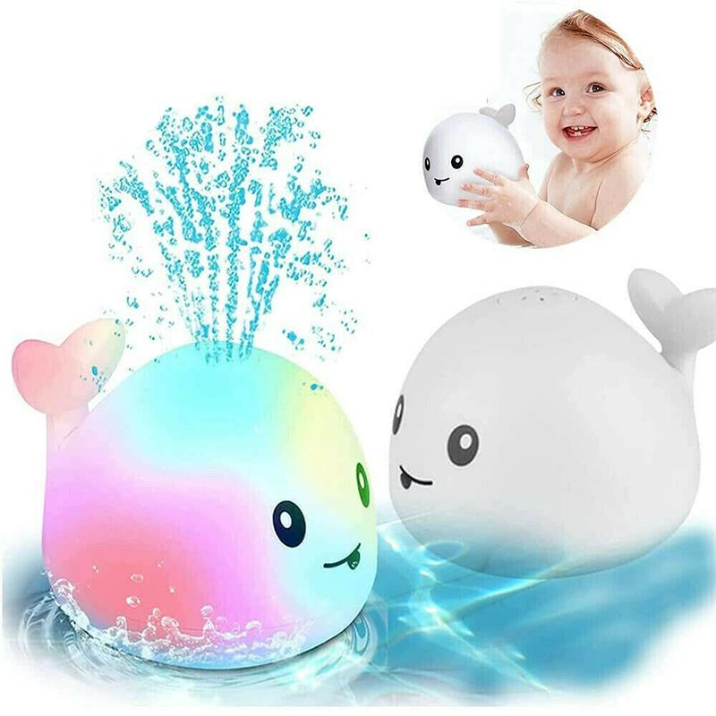 Whale Water Spray Bath Toy With Led Lights For Safe And Fun Bath Time